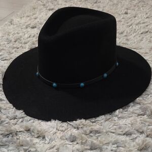 *NEW* Buck&Brana Black Wide Brim Hat with Blue Accents